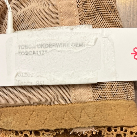 Cosabella Tosca Underwire Demi Bra Size 36B Brown Cream Lace Sexy Intimate NWT - Picture 8 of 12